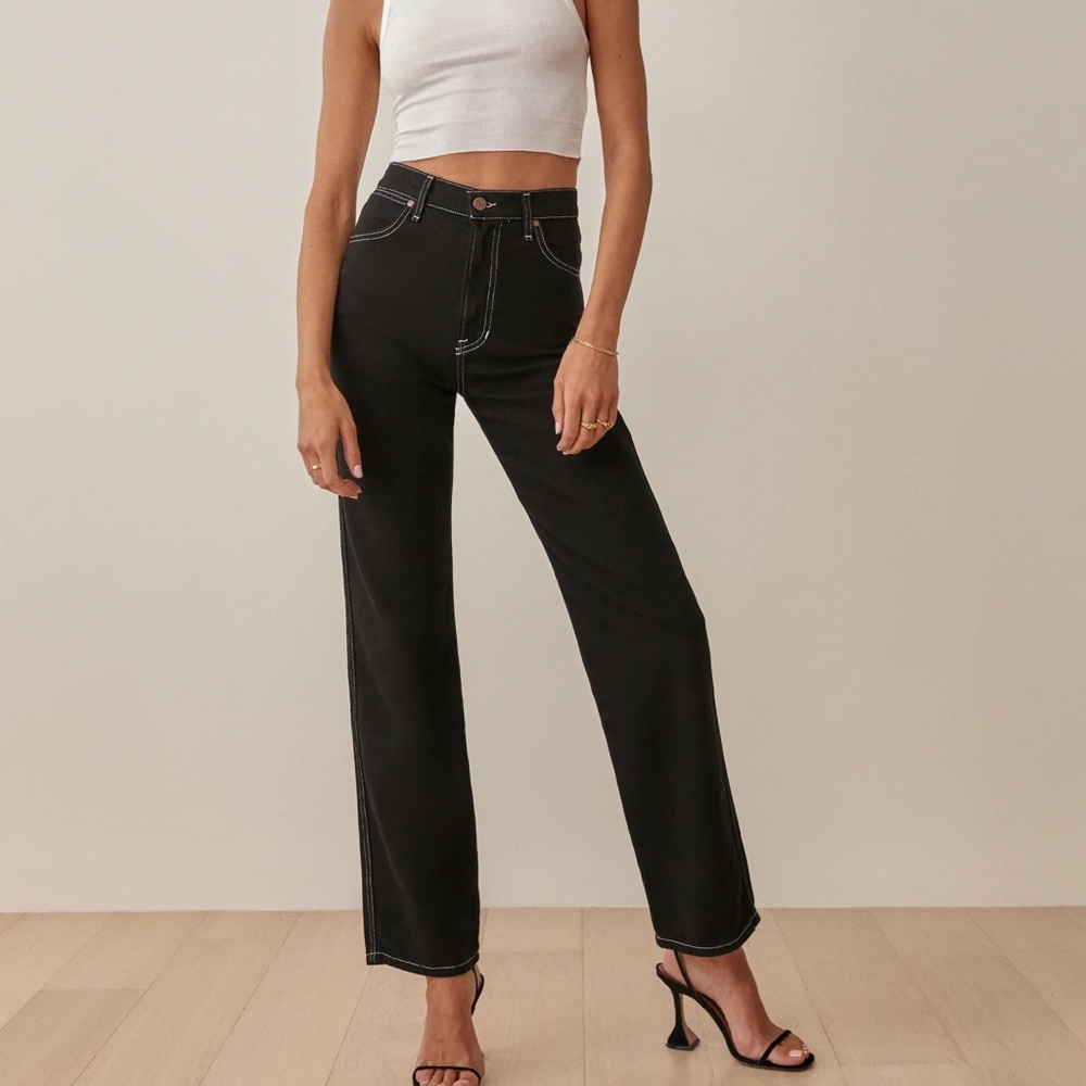 Reformation Cowboy High Rise Straight Jeans